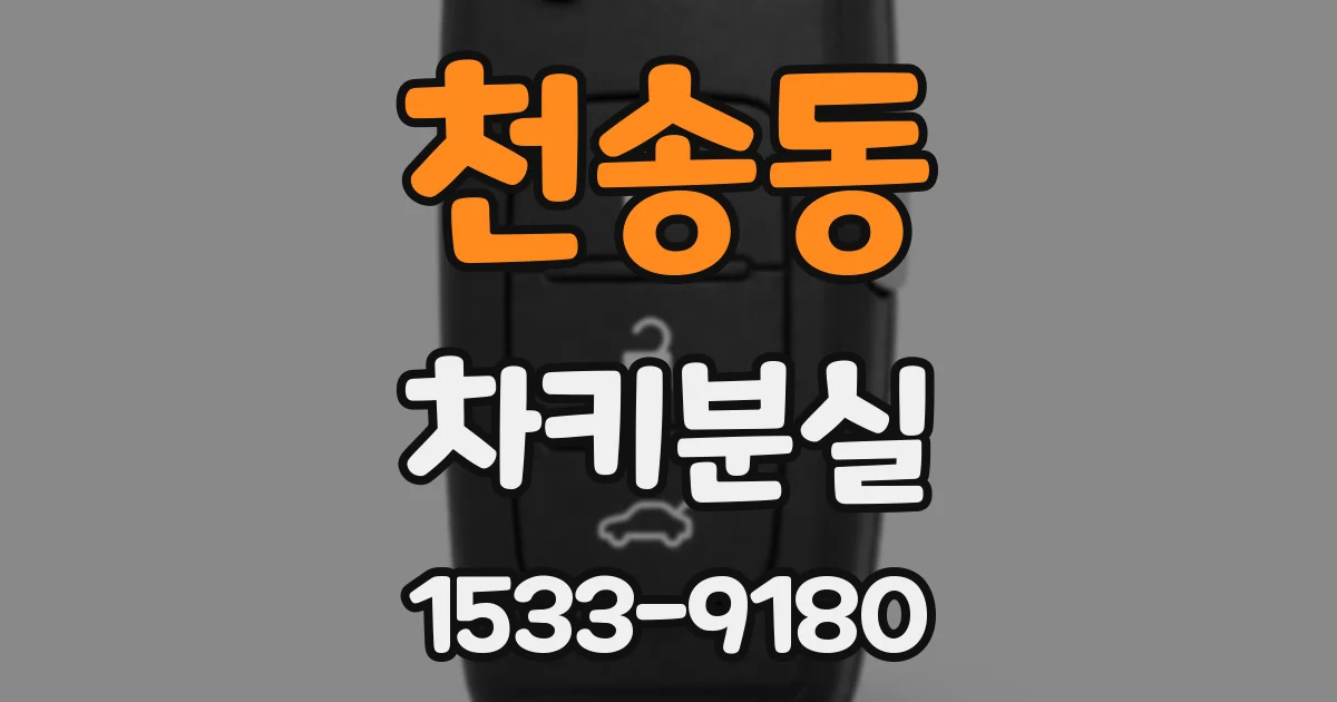 천송동 차키분실