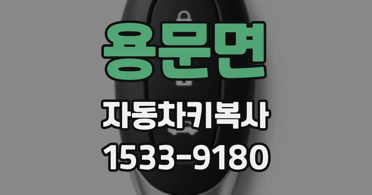 용문면 자동차키복사