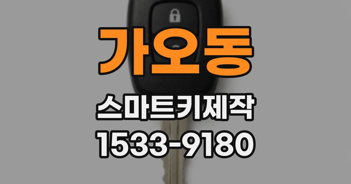 가오동 스마트키제작
