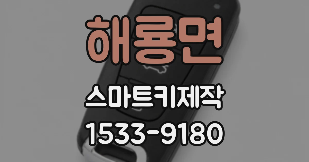 해룡면 스마트키제작