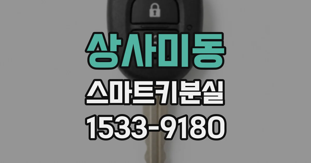 상사미동 스마트키분실