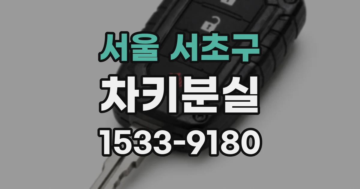 서울 서초구 차키분실