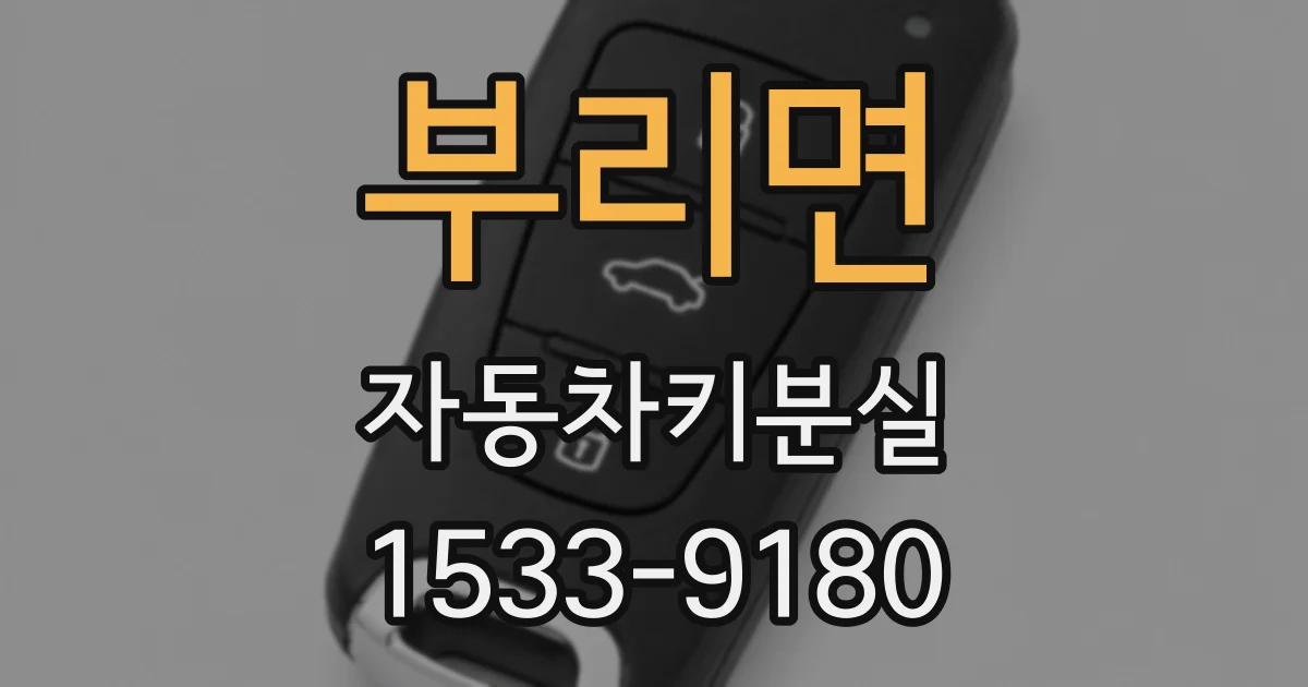 부리면 자동차키분실