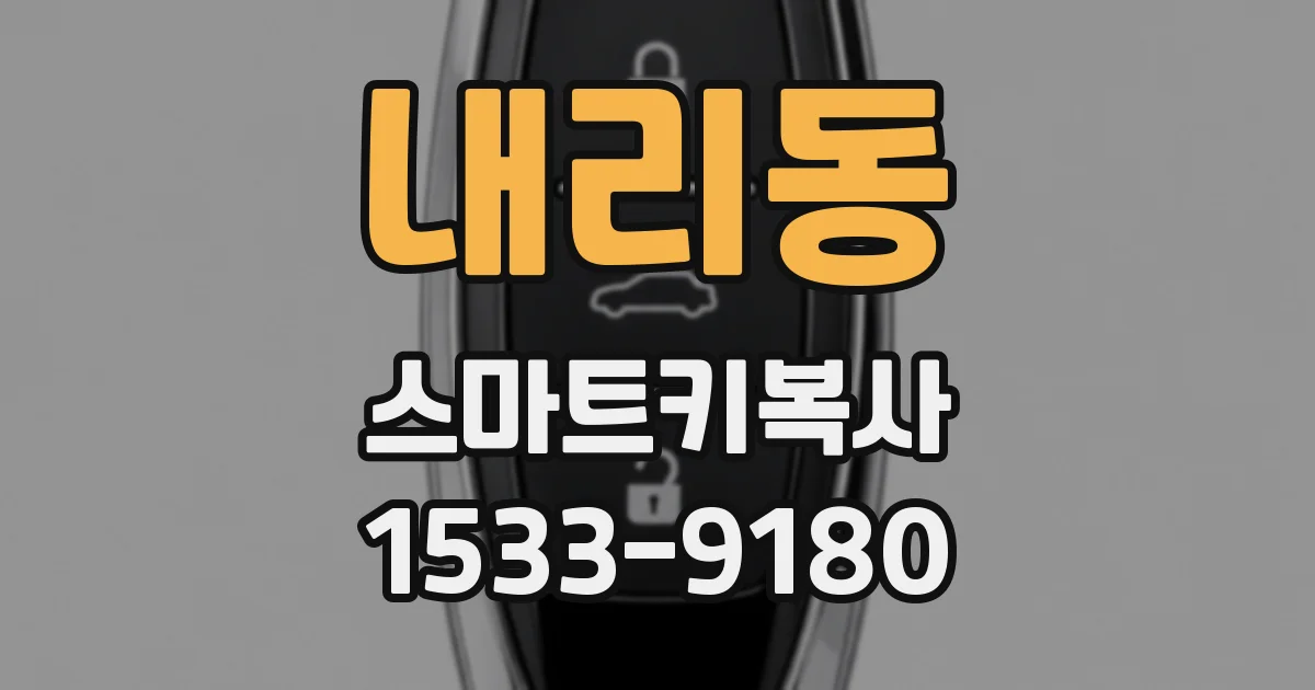 내리동 스마트키복사