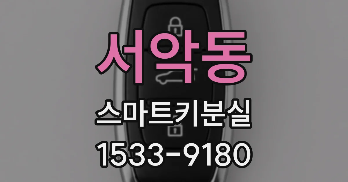 서악동 스마트키분실