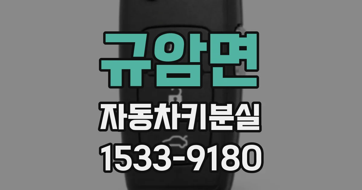 규암면 자동차키분실