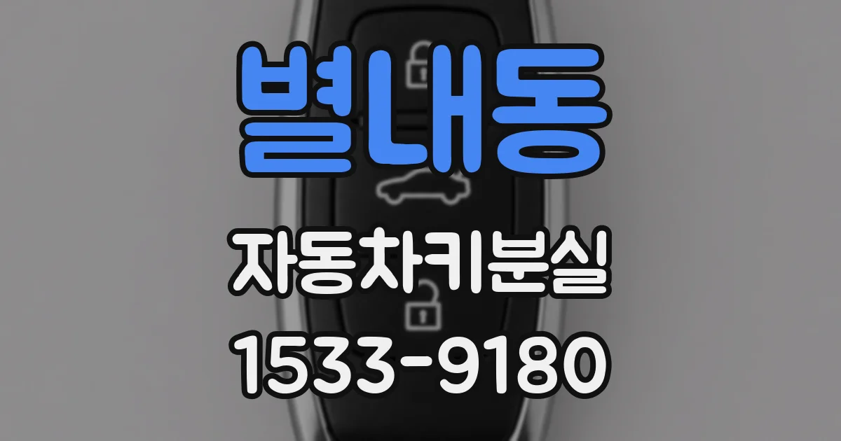 별내동 자동차키분실