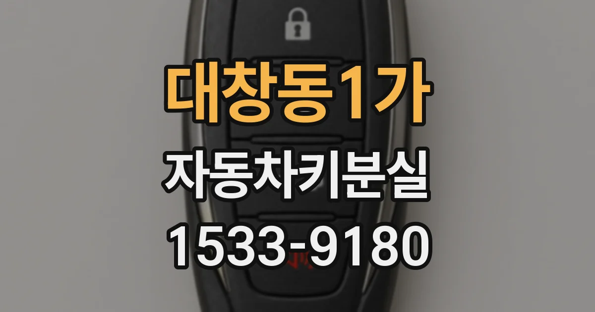 대창동1가 자동차키분실
