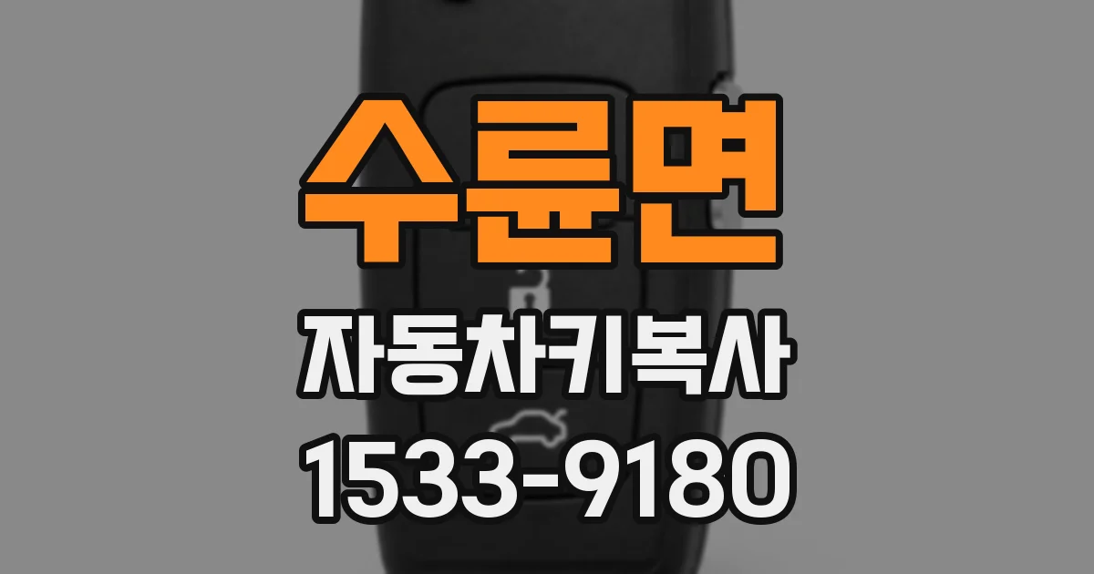 수륜면 자동차키복사