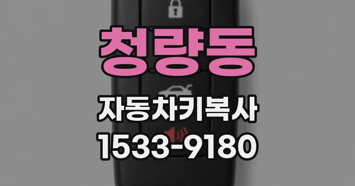 청량동 자동차키복사
