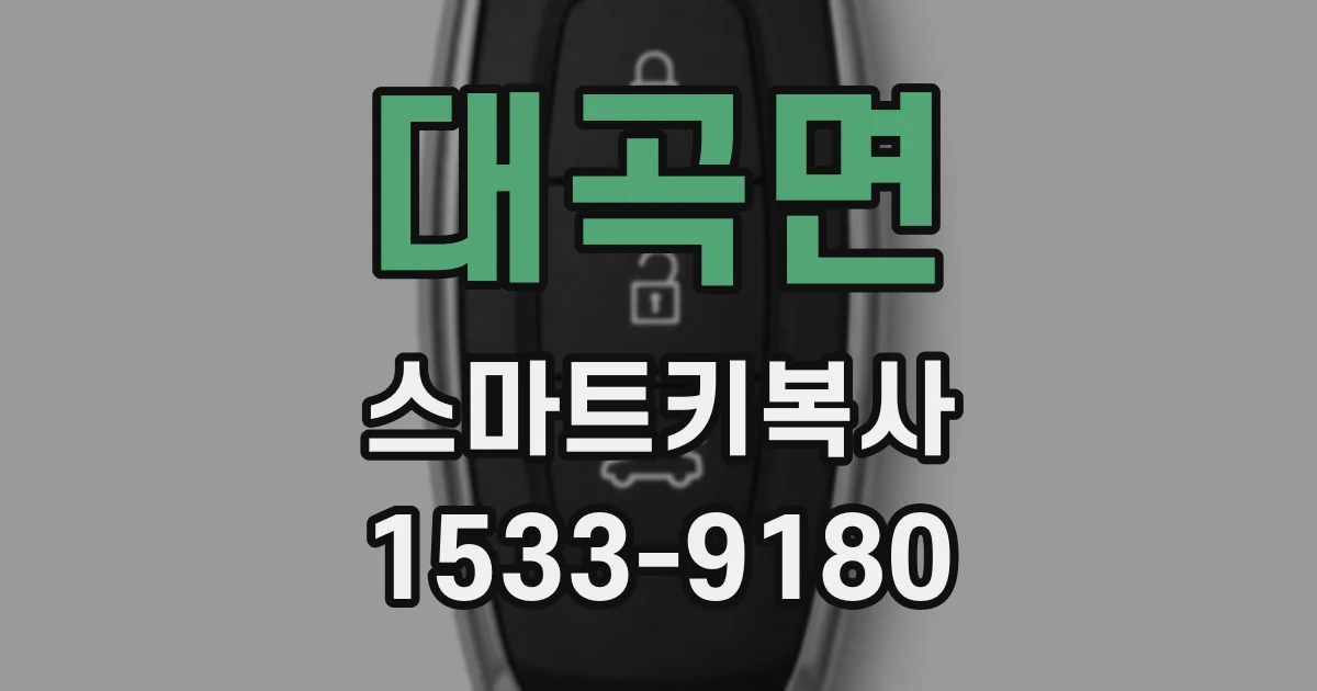 대곡면 스마트키복사