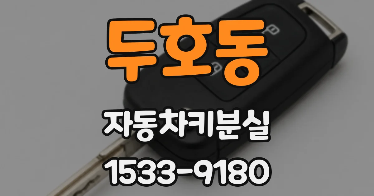 두호동 자동차키분실