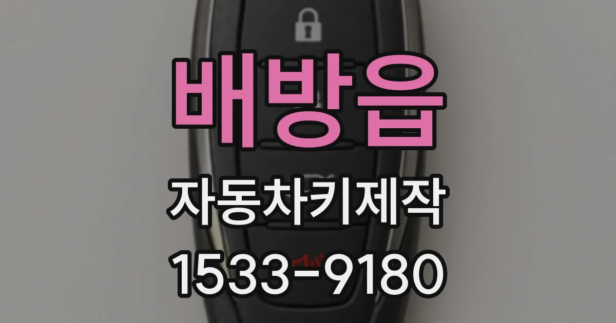 배방읍 자동차키제작