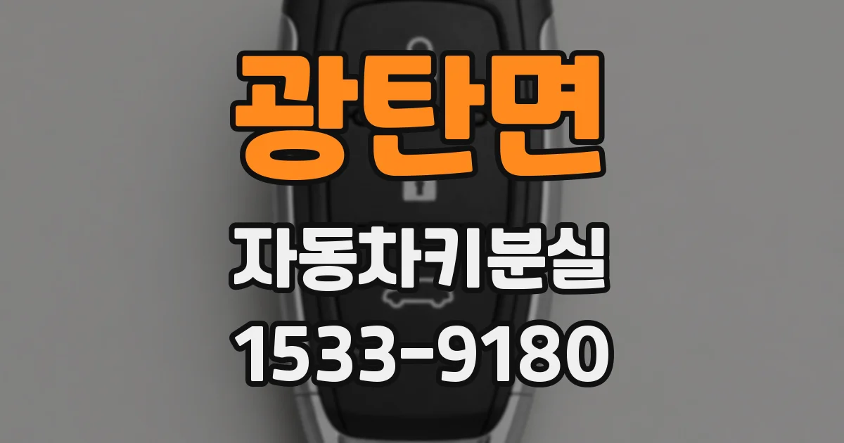 광탄면 자동차키분실