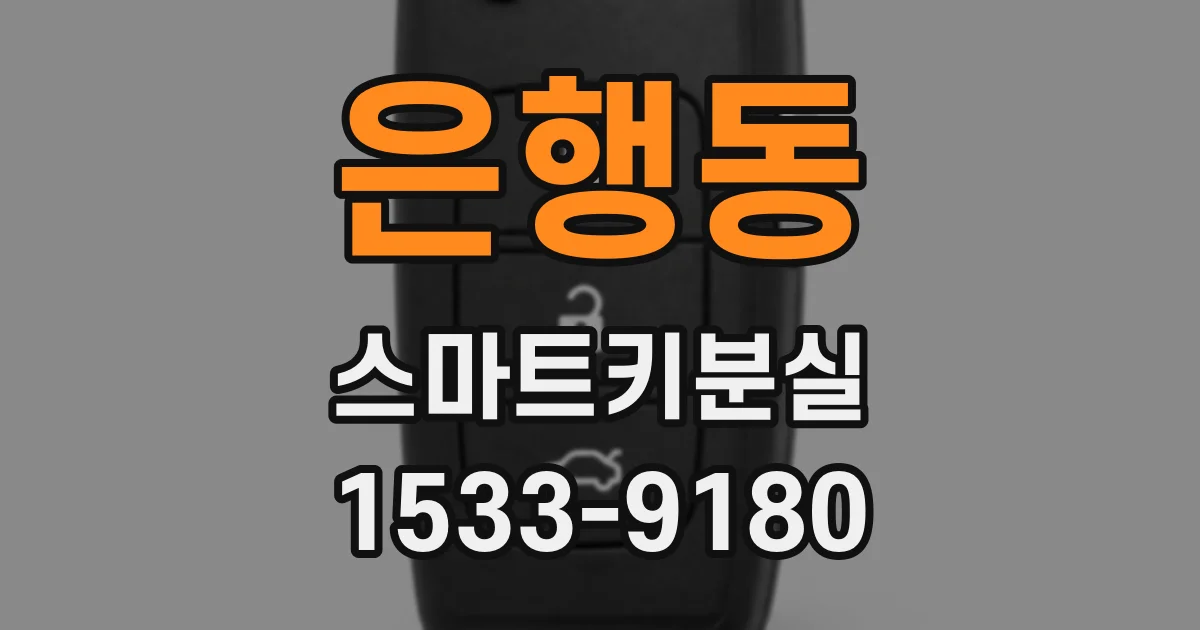 은행동 스마트키분실