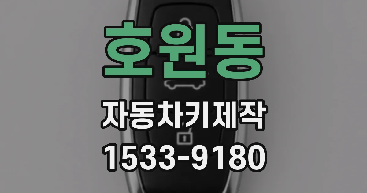호원동 자동차키제작