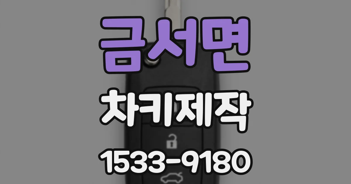 금서면 차키제작