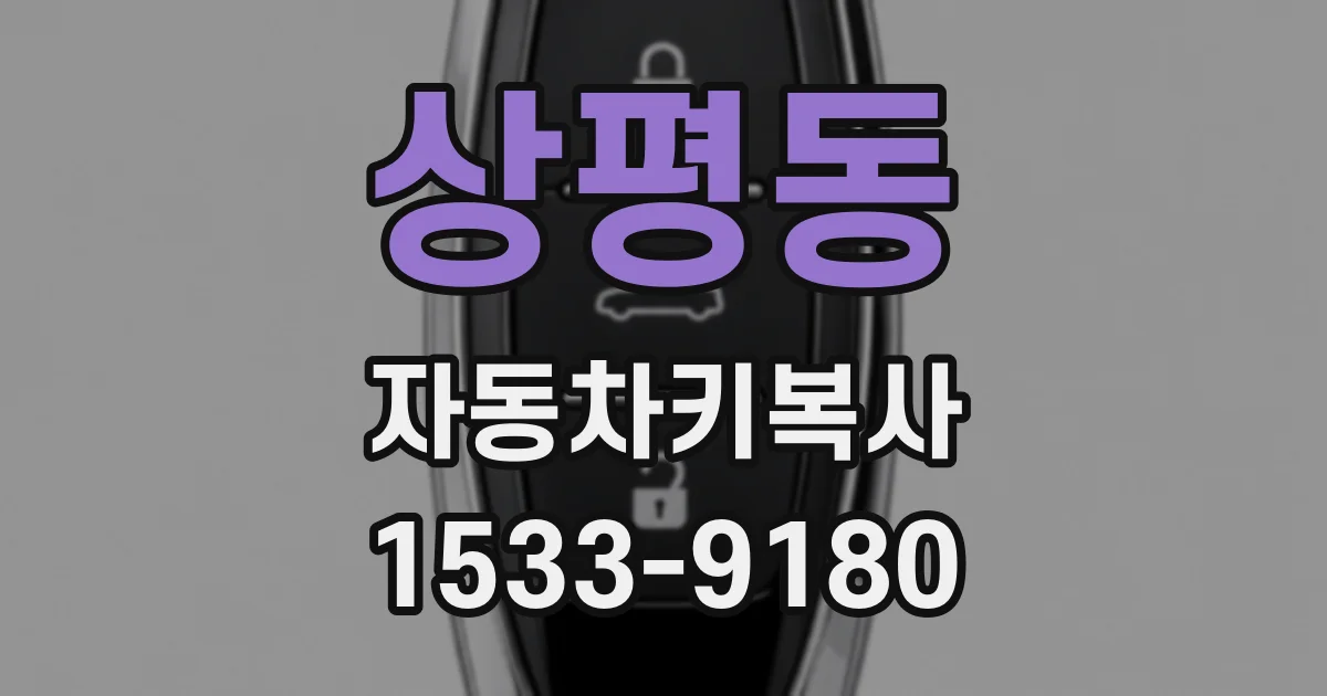 상평동 자동차키복사