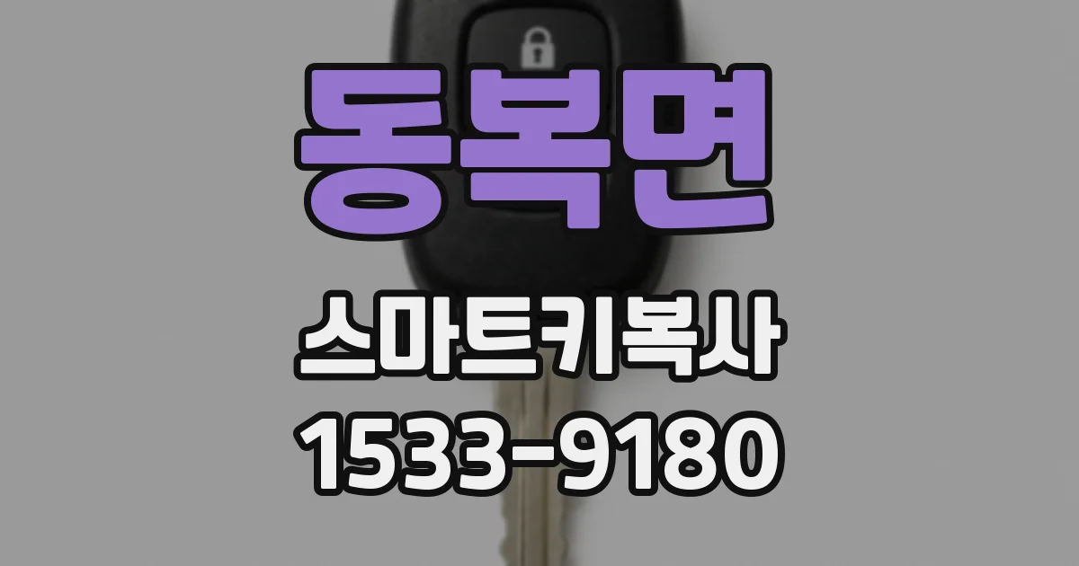 동복면 스마트키복사