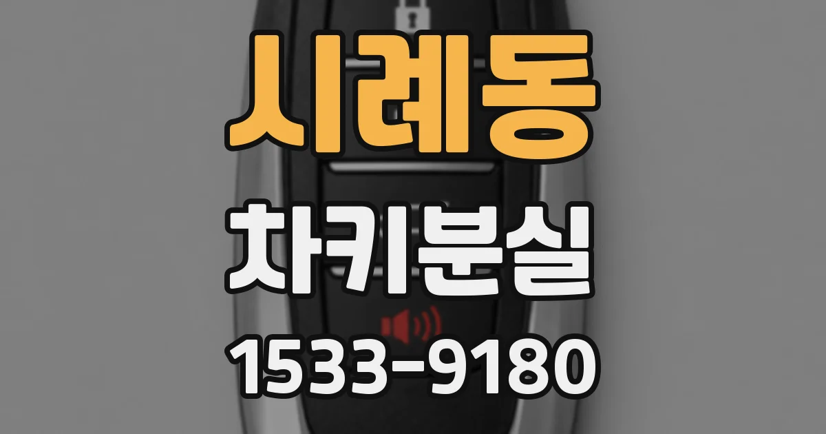 시례동 차키분실