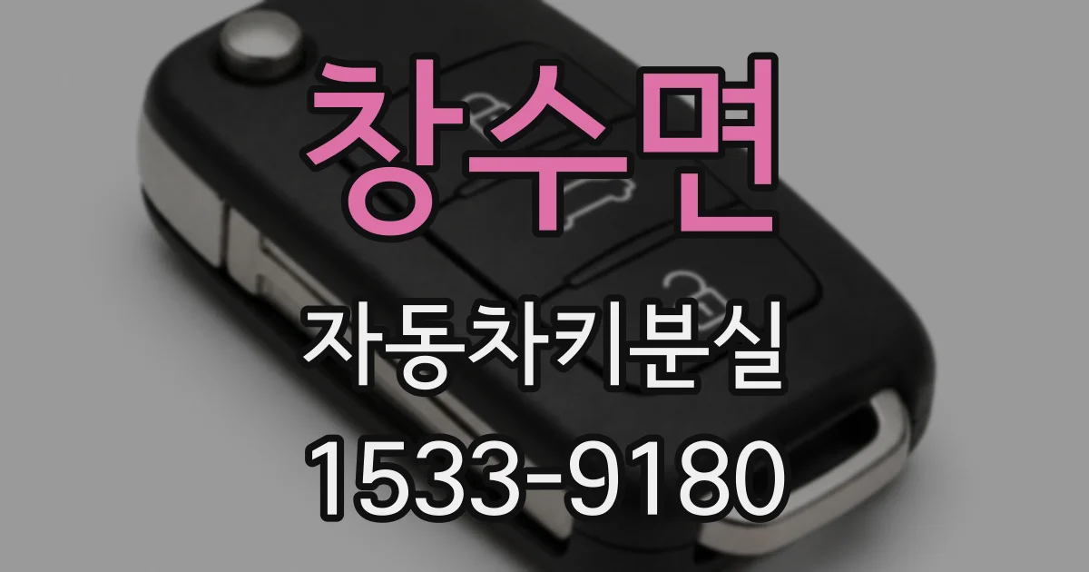 창수면 자동차키분실