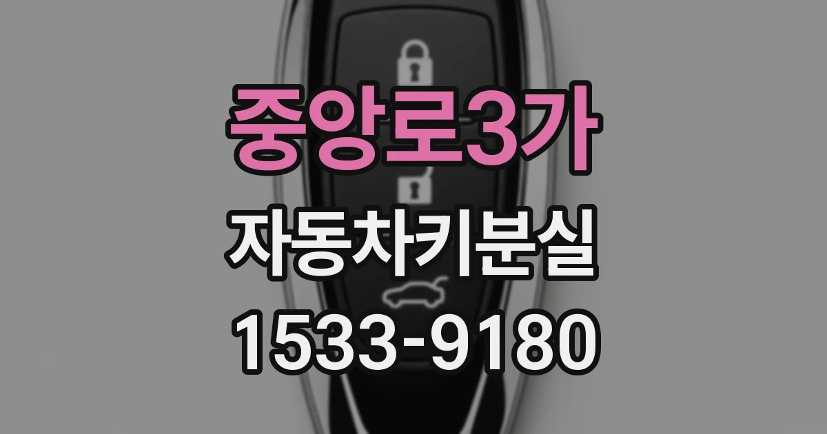 중앙로3가 자동차키분실