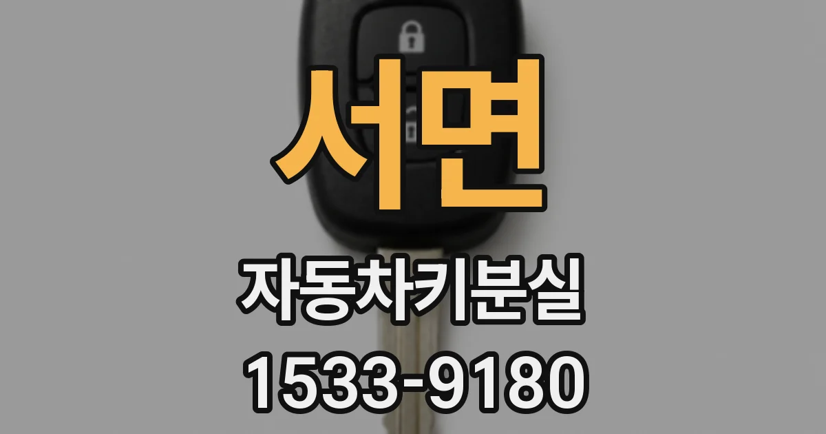 서면 자동차키분실