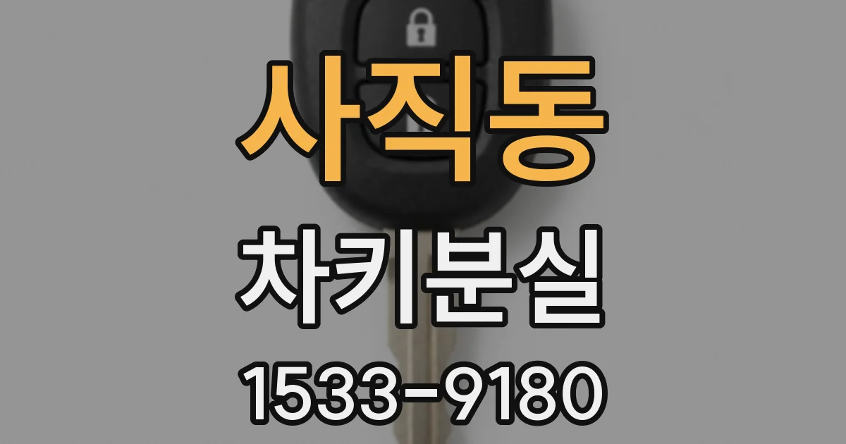 사직동 차키분실