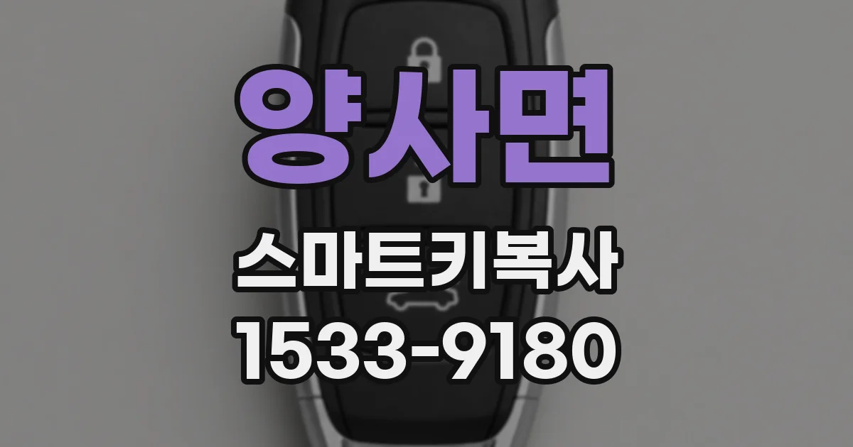 양사면 스마트키복사