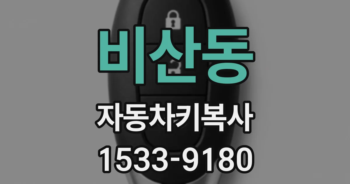 비산동 자동차키복사