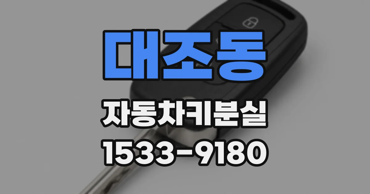 대조동 자동차키분실
