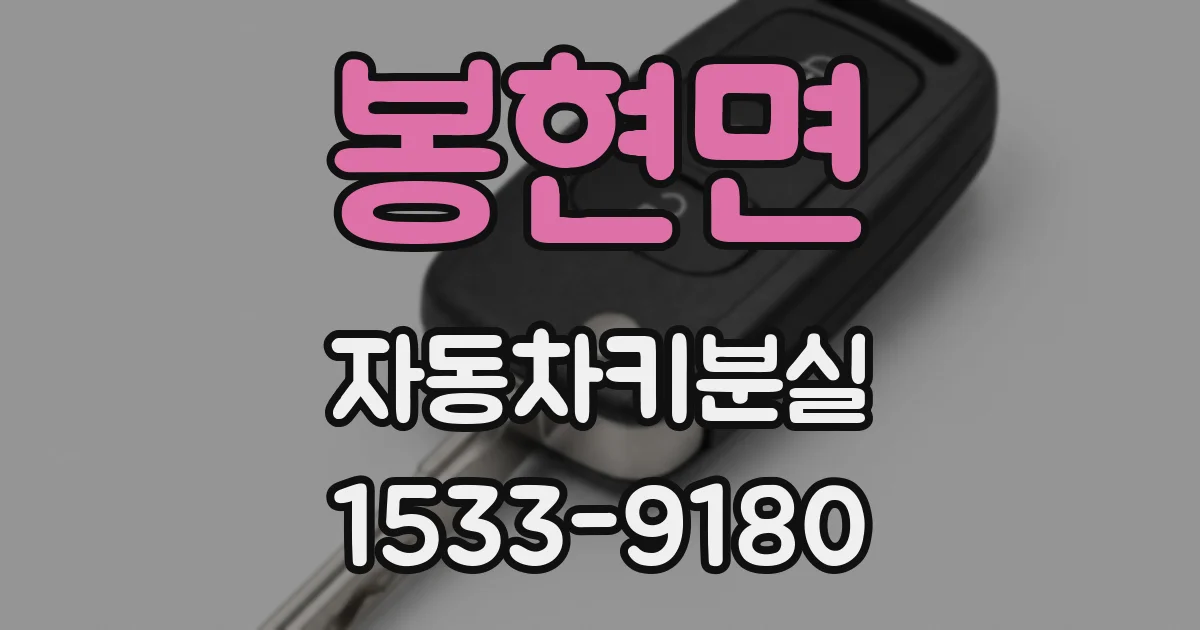 봉현면 자동차키분실