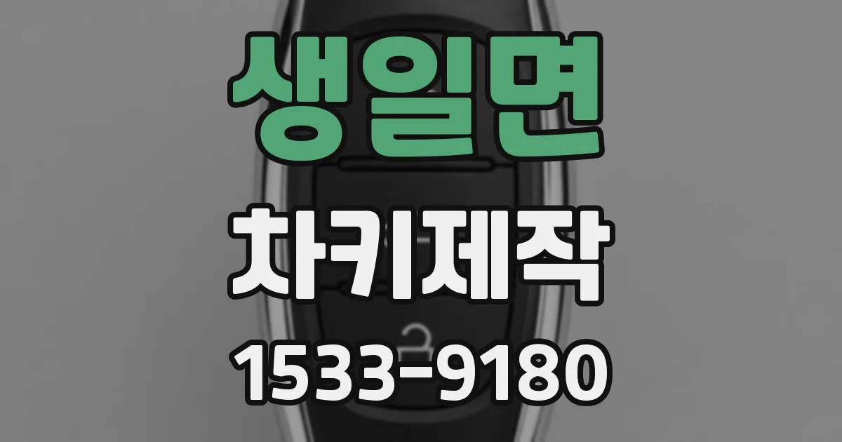 생일면 차키제작