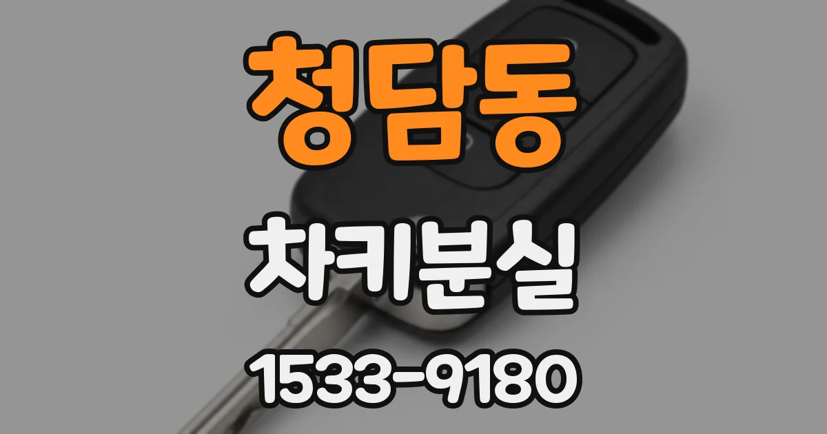 청담동 차키분실