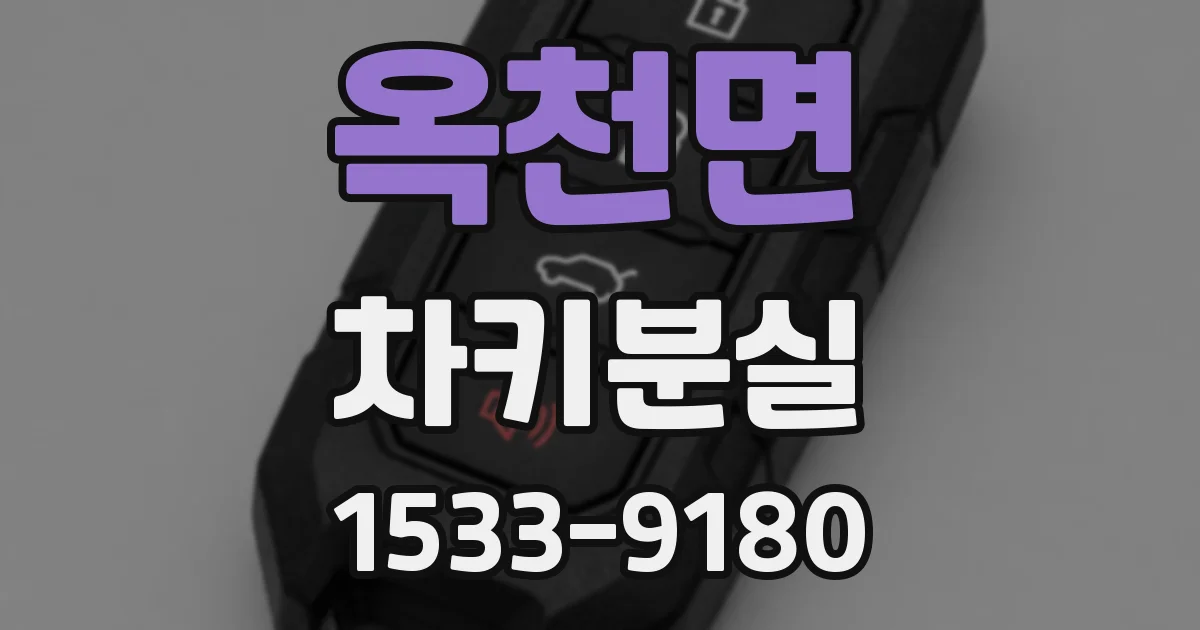 옥천면 차키분실