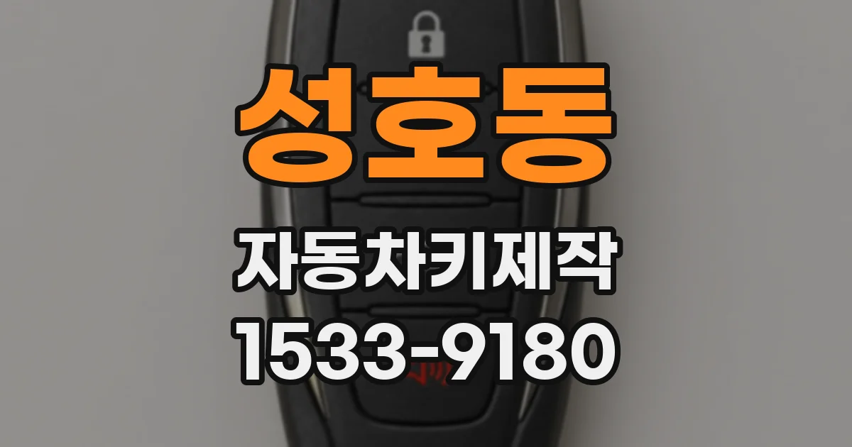 성호동 자동차키제작