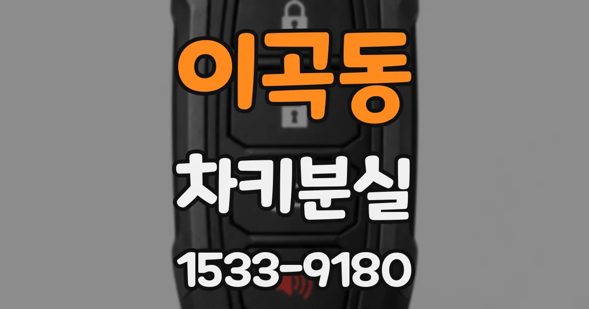 이곡동 차키분실