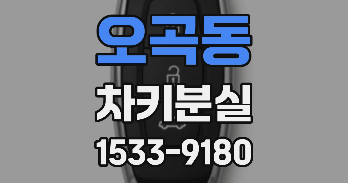 오곡동 차키분실