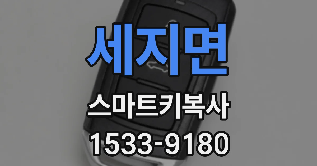 세지면 스마트키복사