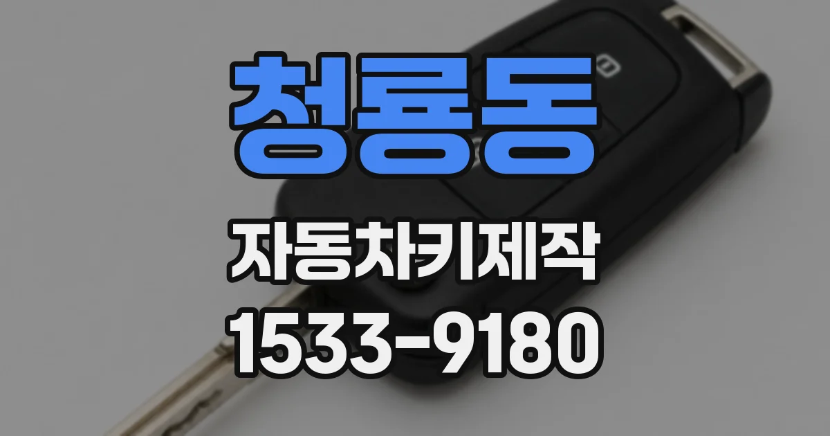 청룡동 자동차키제작
