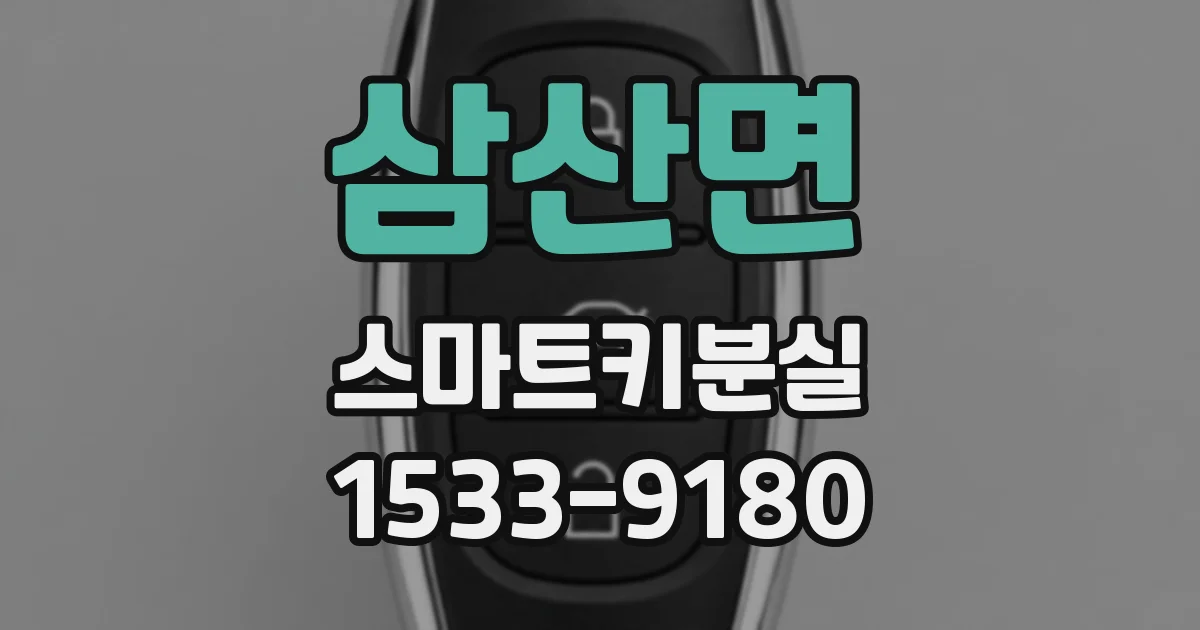 삼산면 스마트키분실