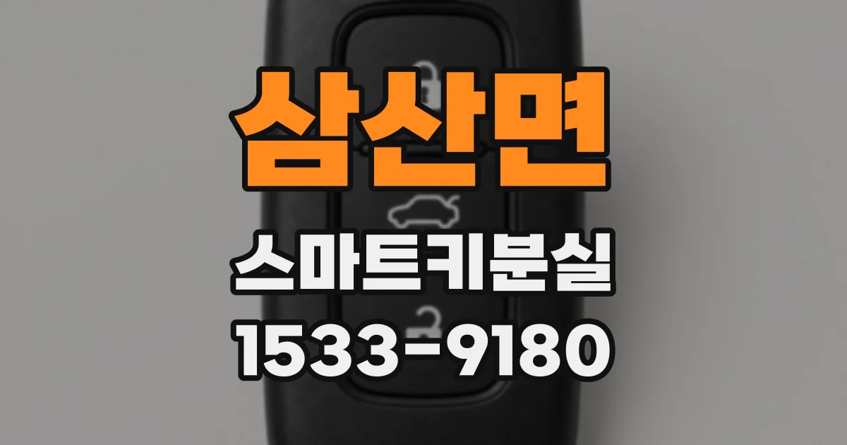 삼산면 스마트키분실