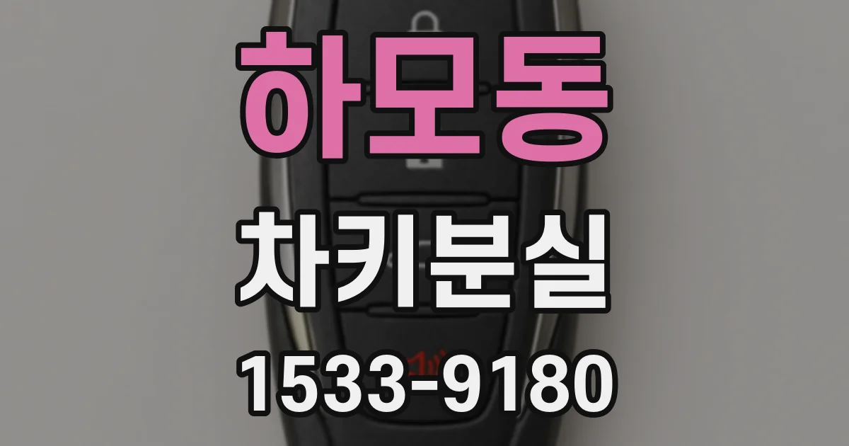 하모동 차키분실