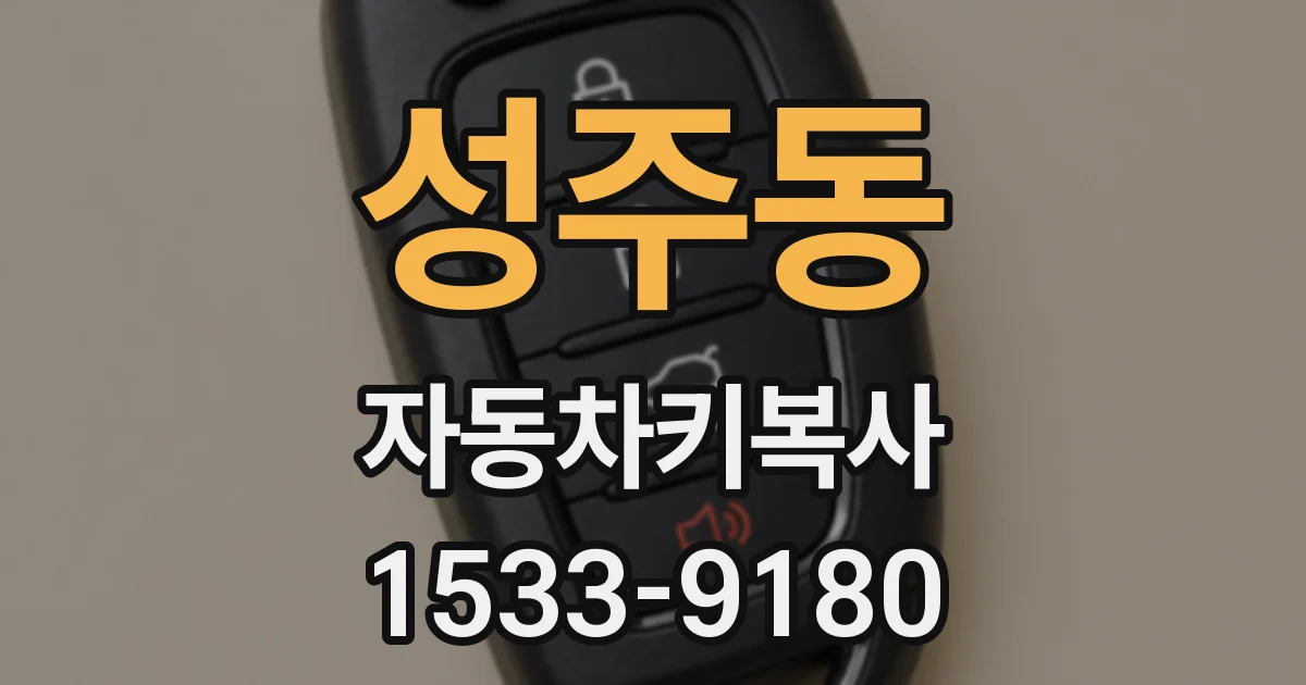 성주동 자동차키복사