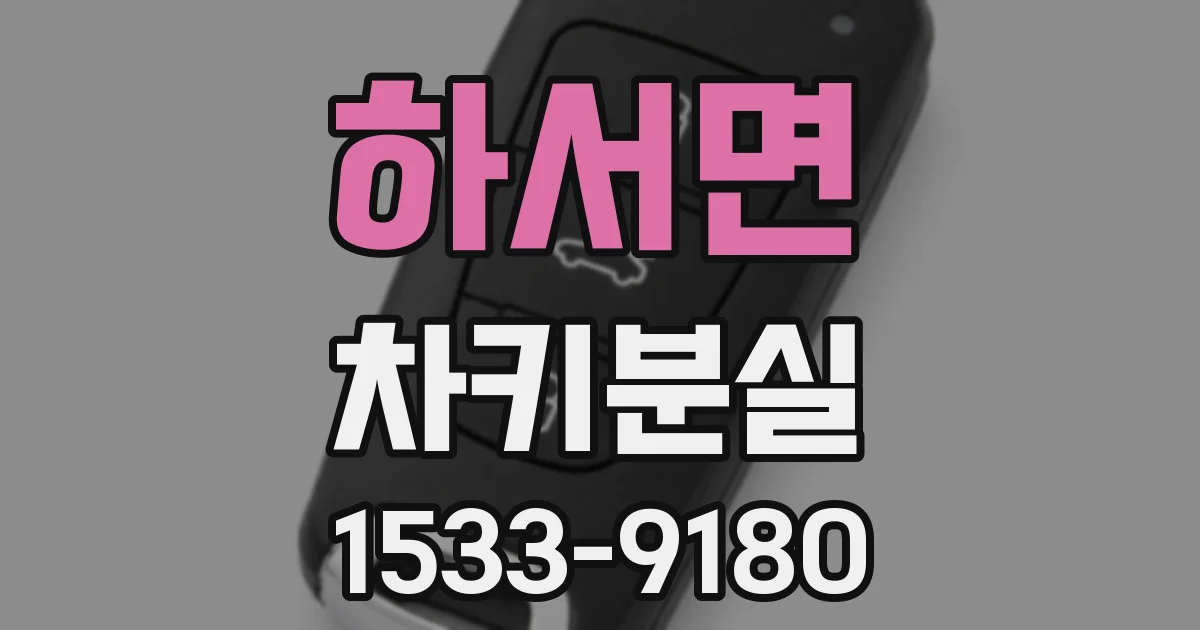 하서면 차키분실