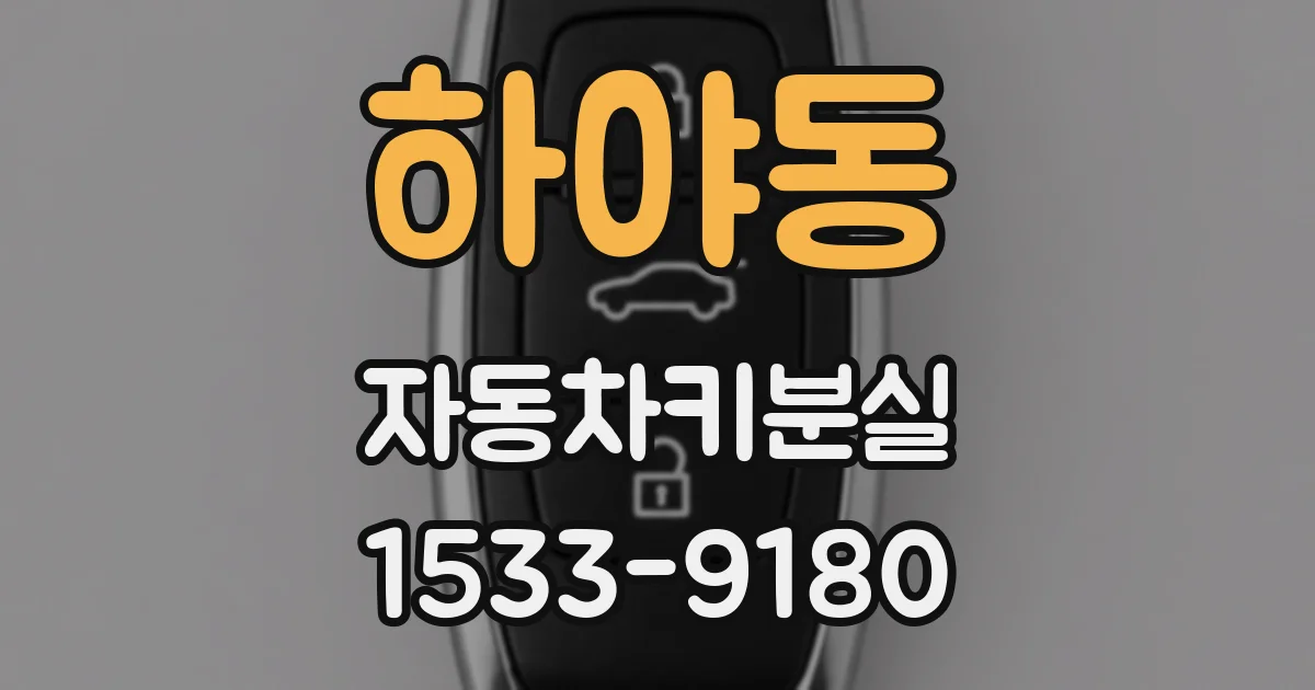 하야동 자동차키분실