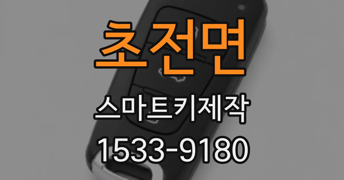 초전면 스마트키제작