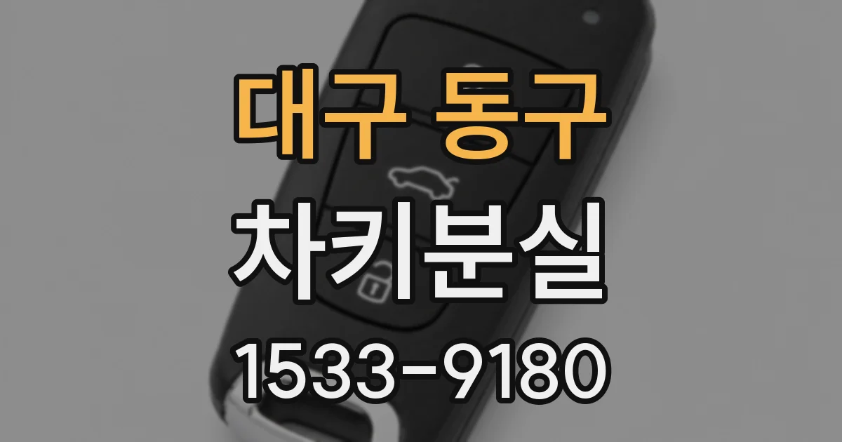 대구 동구 차키분실