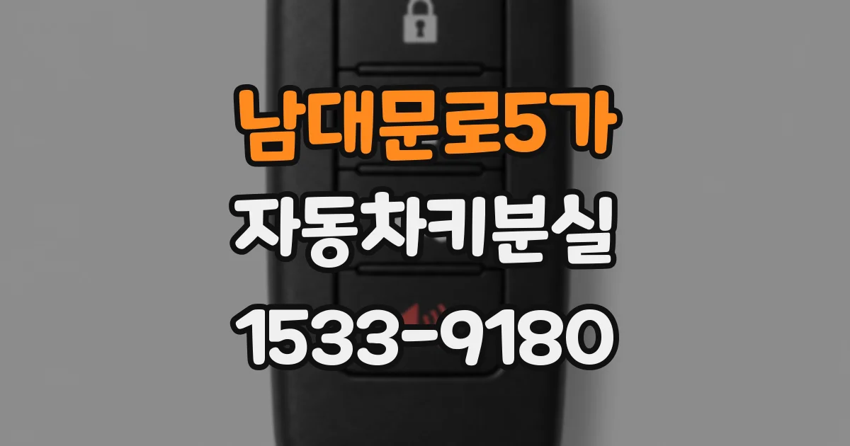 남대문로5가 자동차키분실