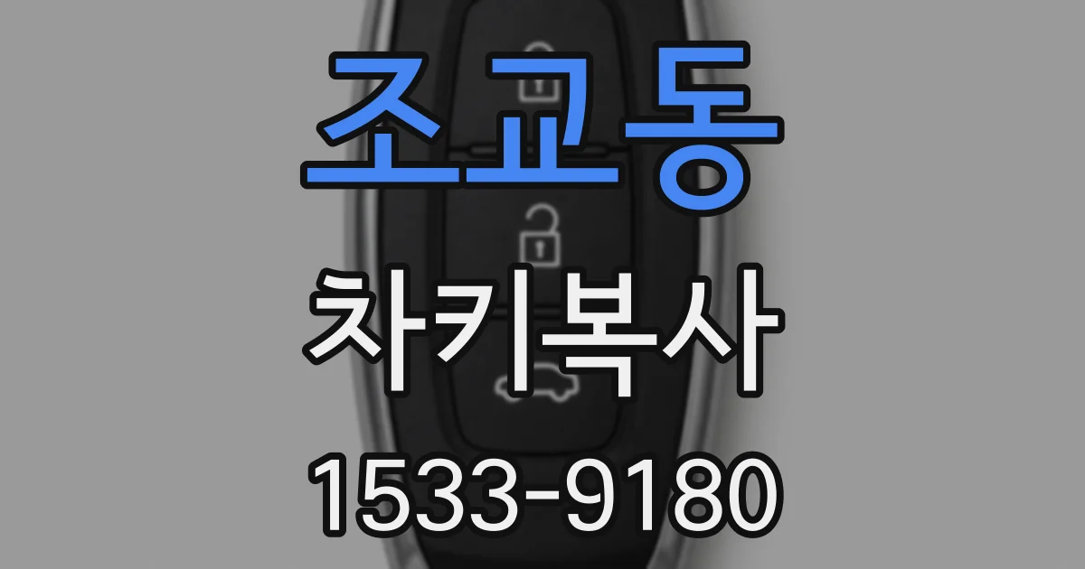 조교동 차키복사